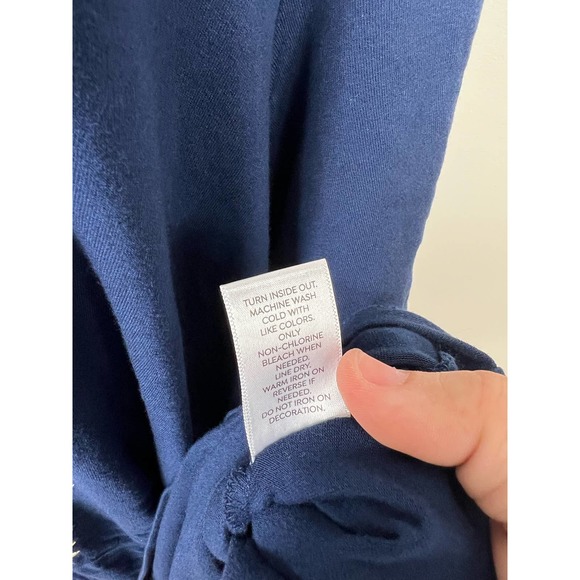 WestPort Blue and silver bedazzled short sleeve blouse with cutouts in arms - Picture 9 of 10